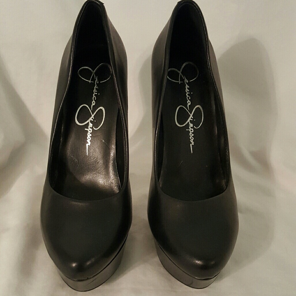 Jessica Simpson Black Platforms